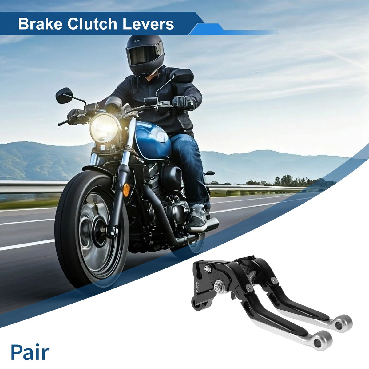 Adjustable Brake Clutch Levers for Kawasaki ZZR600 (1990–2006) Black Silver Tone