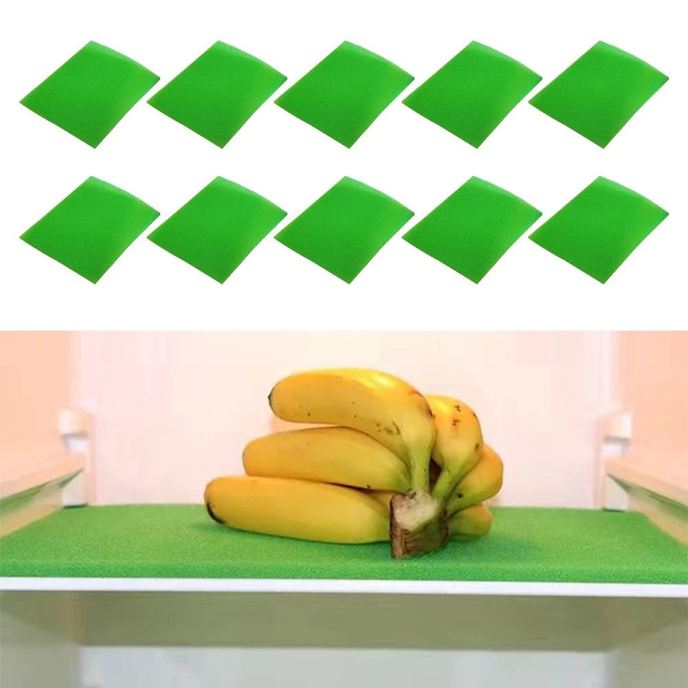 10 Pack Cushioned Refrigerator Mats for Produce Air Circulation