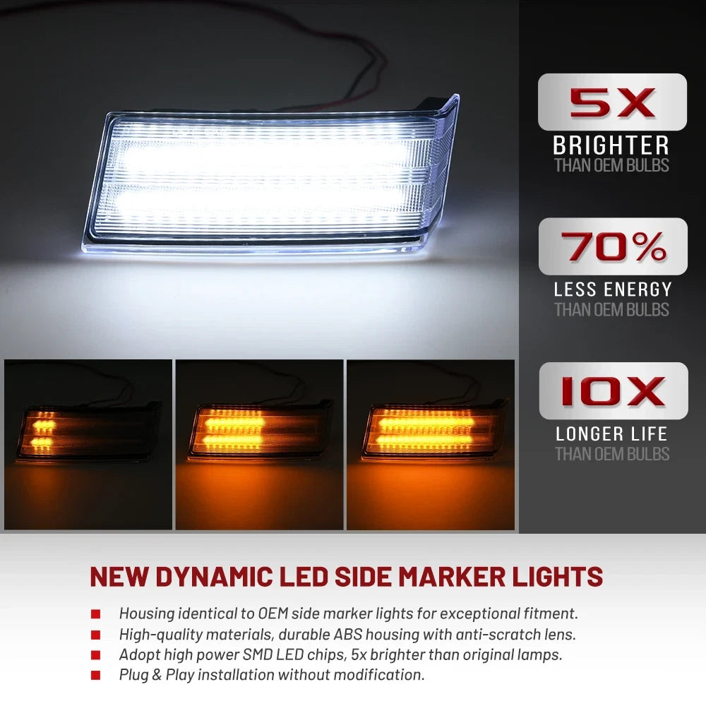 Dynamic LED Turn Signal Foot Step Lights for Freightliner Cascadia (2018–2025)