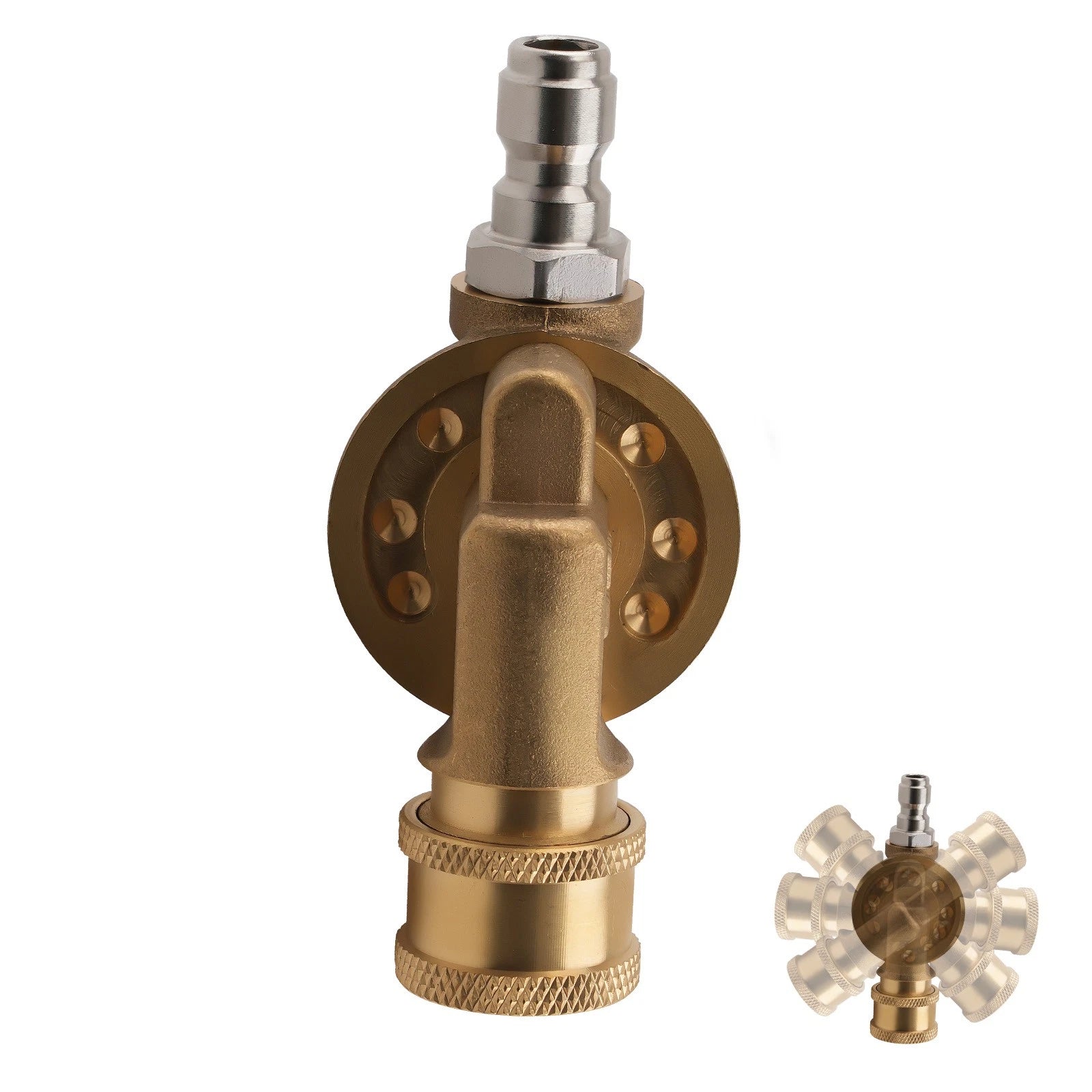 1/4" Pressure Washer Pivoting Adapter for Quick Connect (240°)