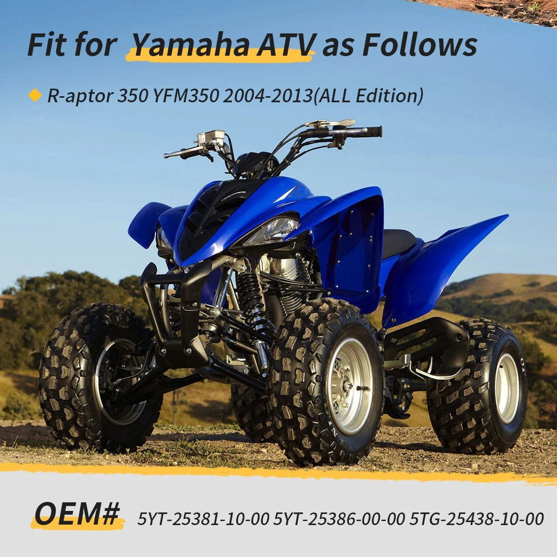 Rear Axle Shaft Kit for Yamaha Raptor 350 YFM350 YFM350R (2004–2013) 5YT-25381-10-00