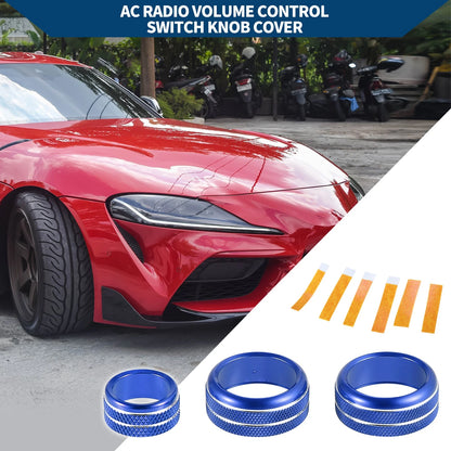 AC Radio Volume Switch Knob Cover Ring Replacement for Toyota Supra (2018–2022)