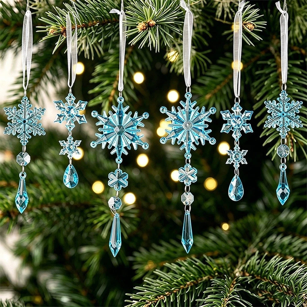 Icicle Hanging Decoration for Christmas (Intricate Snowflake Pattern)