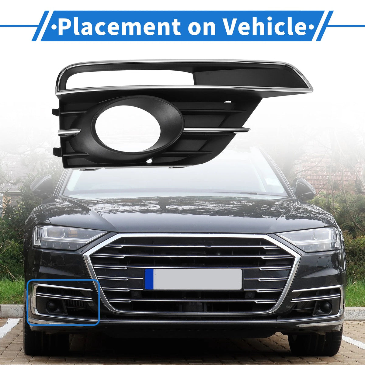 1pc Front Right Fog Light Grill Replacement for Volkswagen Beetle (2016–2019)