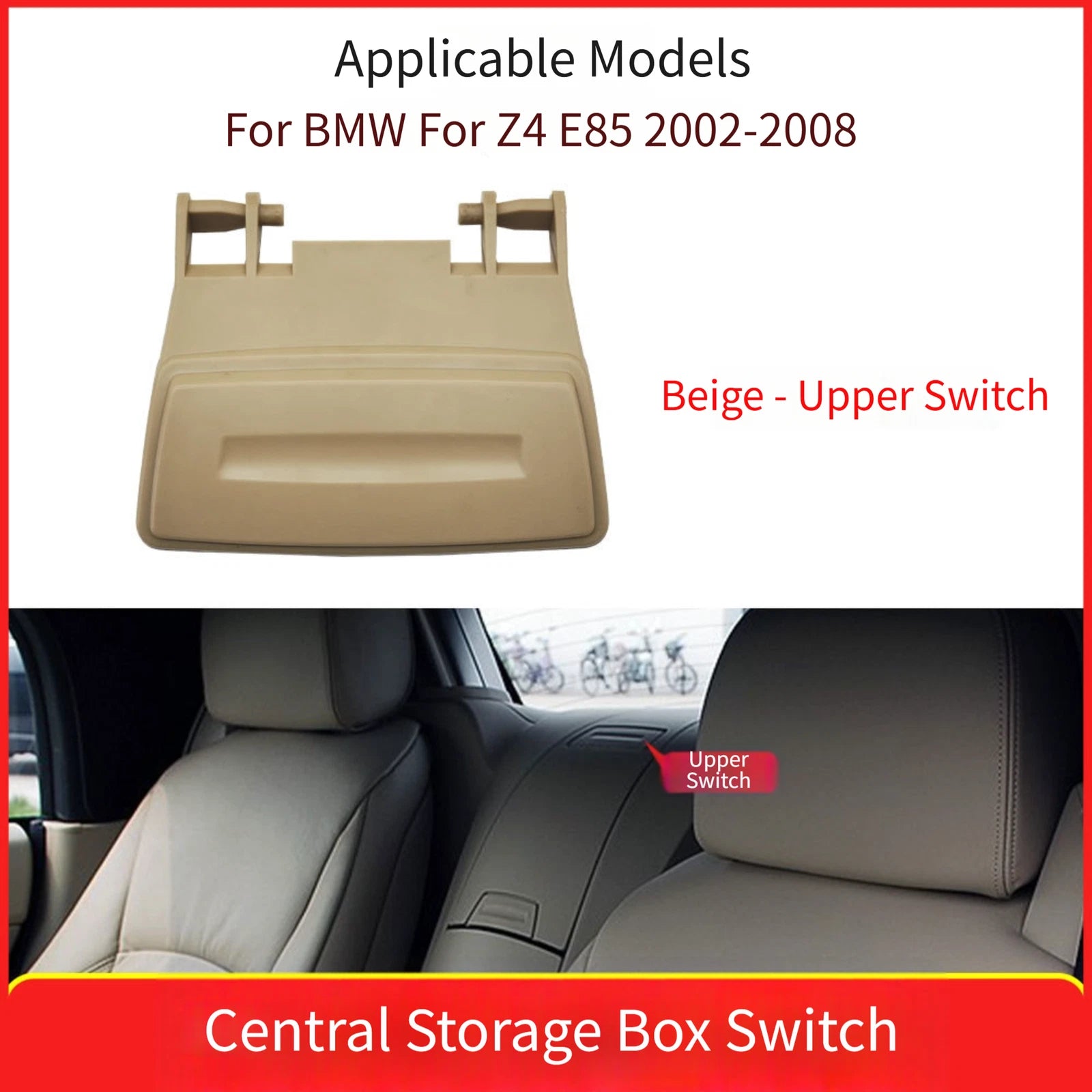 Rear Center Console Tray Storage Box for BMW Z4 E85 (2003–2008)