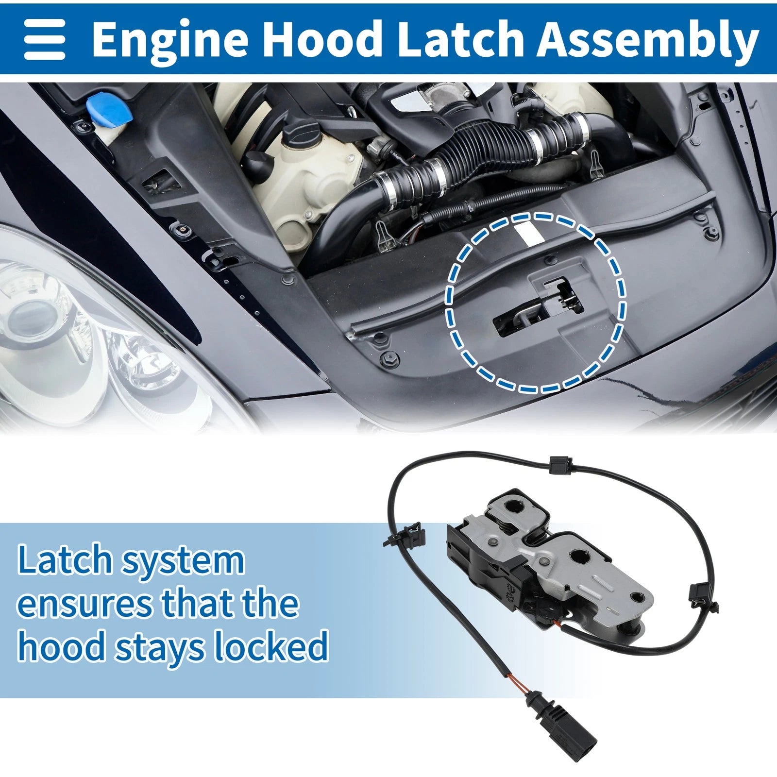 Hood Latch Assembly OEM Replacement for Volkswagen Passat (2006–2011)
