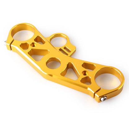 CNC Triple Tree Upper Top Clamp for Yamaha YZF R6 (2008–2009) Aluminum Gold