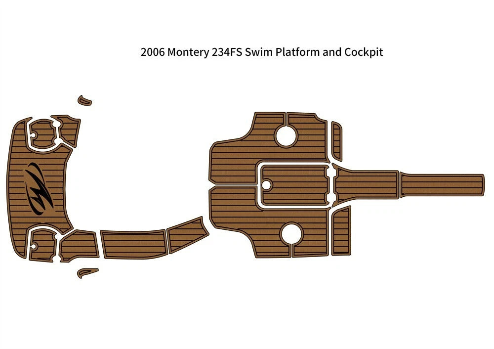EVA Foam Teak Deck Floor Mat for Monterey 234FS (2006)
