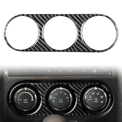 Black Carbon Fiber Air Conditioning Switch Panel Trim for Dodge Challenger (2008–2014)