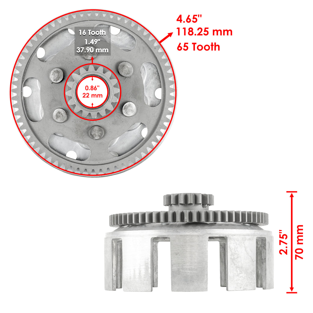 Clutch Friction Plate Boss Gear Replacement for Yamaha 5PA (2000–2018)