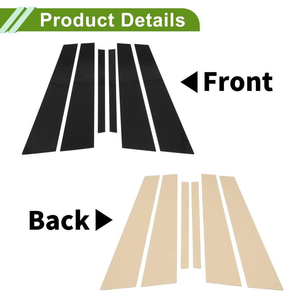 6 Pcs Door Pillar Window Trim Replacement for BMW 7-Series (2017–2022)