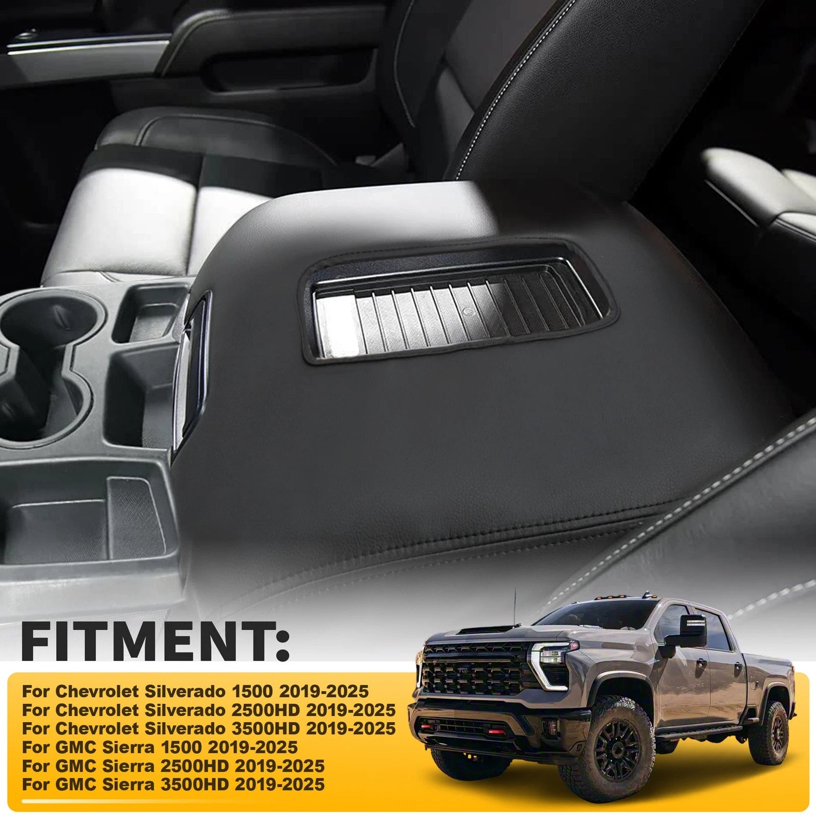 Center Console Lid Armrest Cover Replacement for Chevy Silverado 2019-2024