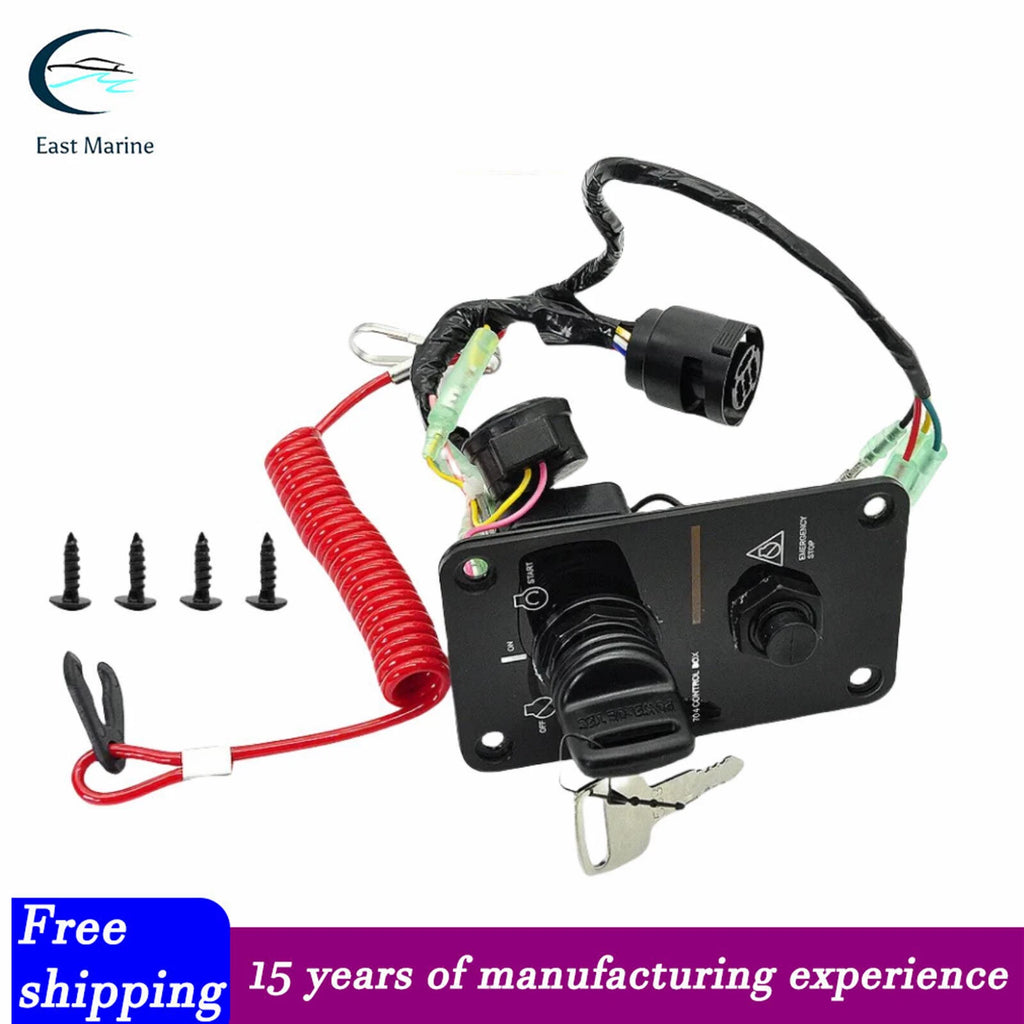 Outboard Single Engine Key Switch Assembly for Yamaha (704-82570-12-00)