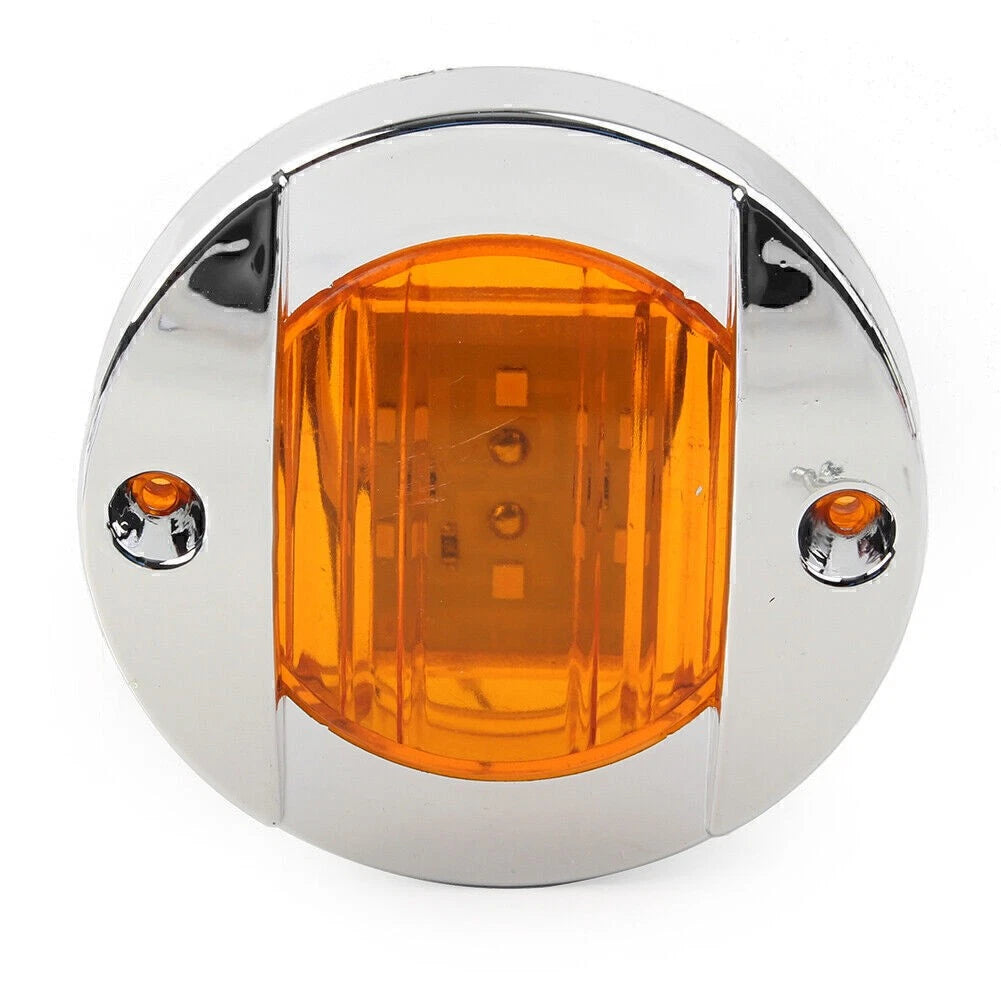 Round 12V LED Side Marker Lights for Truck Trailer RV Boat