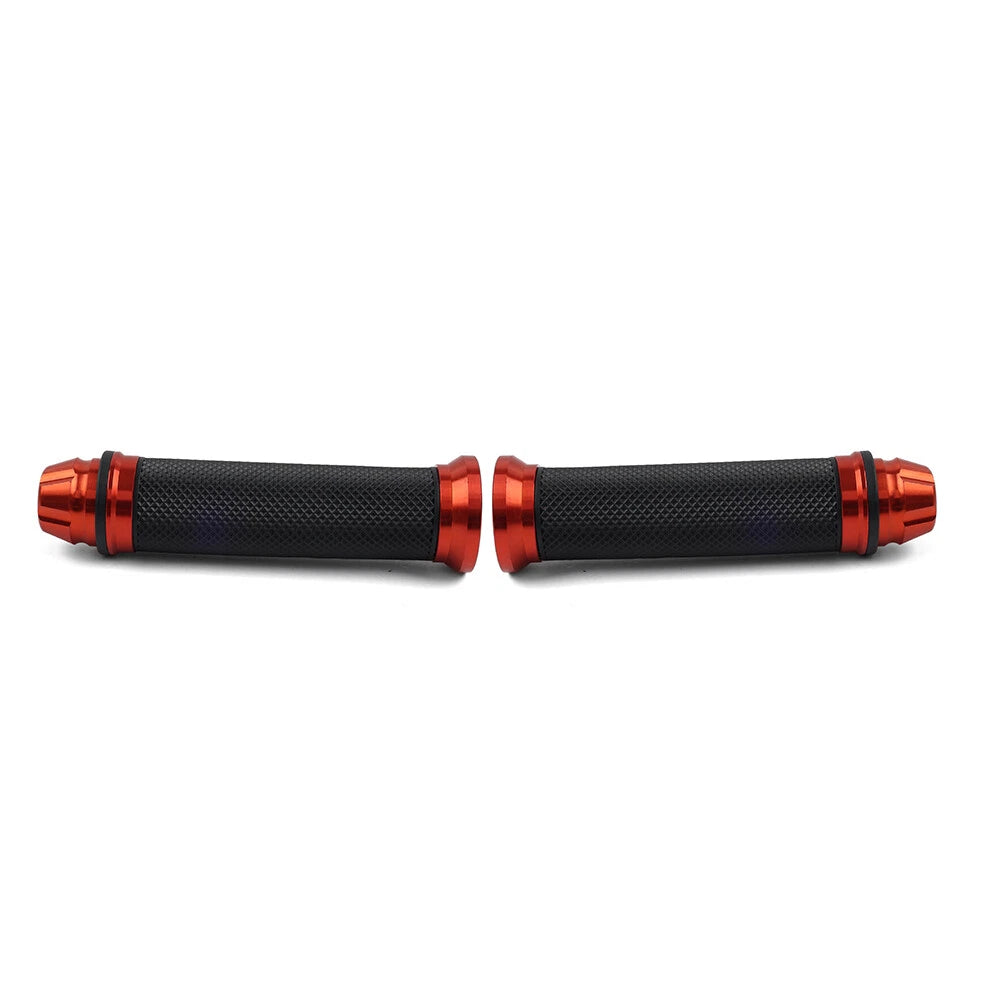 2X 7/8" Handle Bar Hand Grip for Yamaha Honda Suzuki - Orange