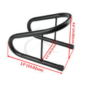 6.5" Black Motorcycle Tire Wheel Chock with Quick Release Hardware