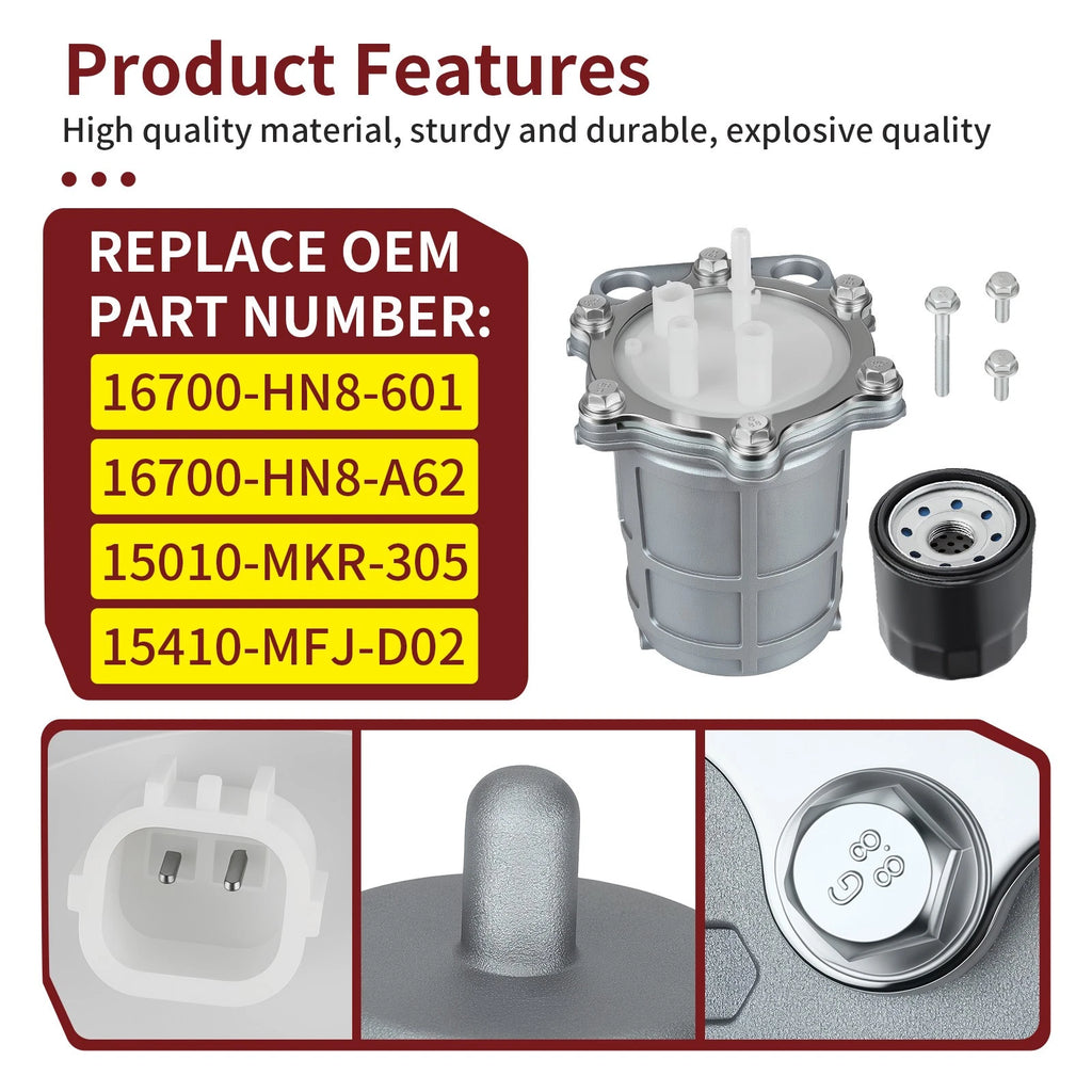 Fuel Pump Assembly with Oil Filter for Honda Shadow Spirit 750 VT750C2 (2012–2014)
