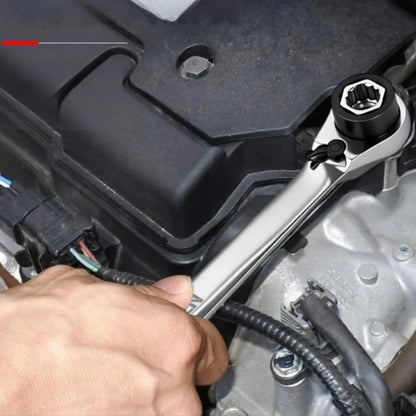 Ratchet Wrench 4-in-1 Set 40CR Material Compact Design for Confined Areas