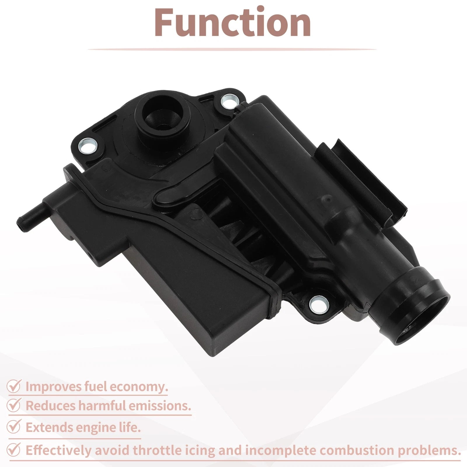 PCV Valve for Audi Q7 (2007–2010) 079103464D Black