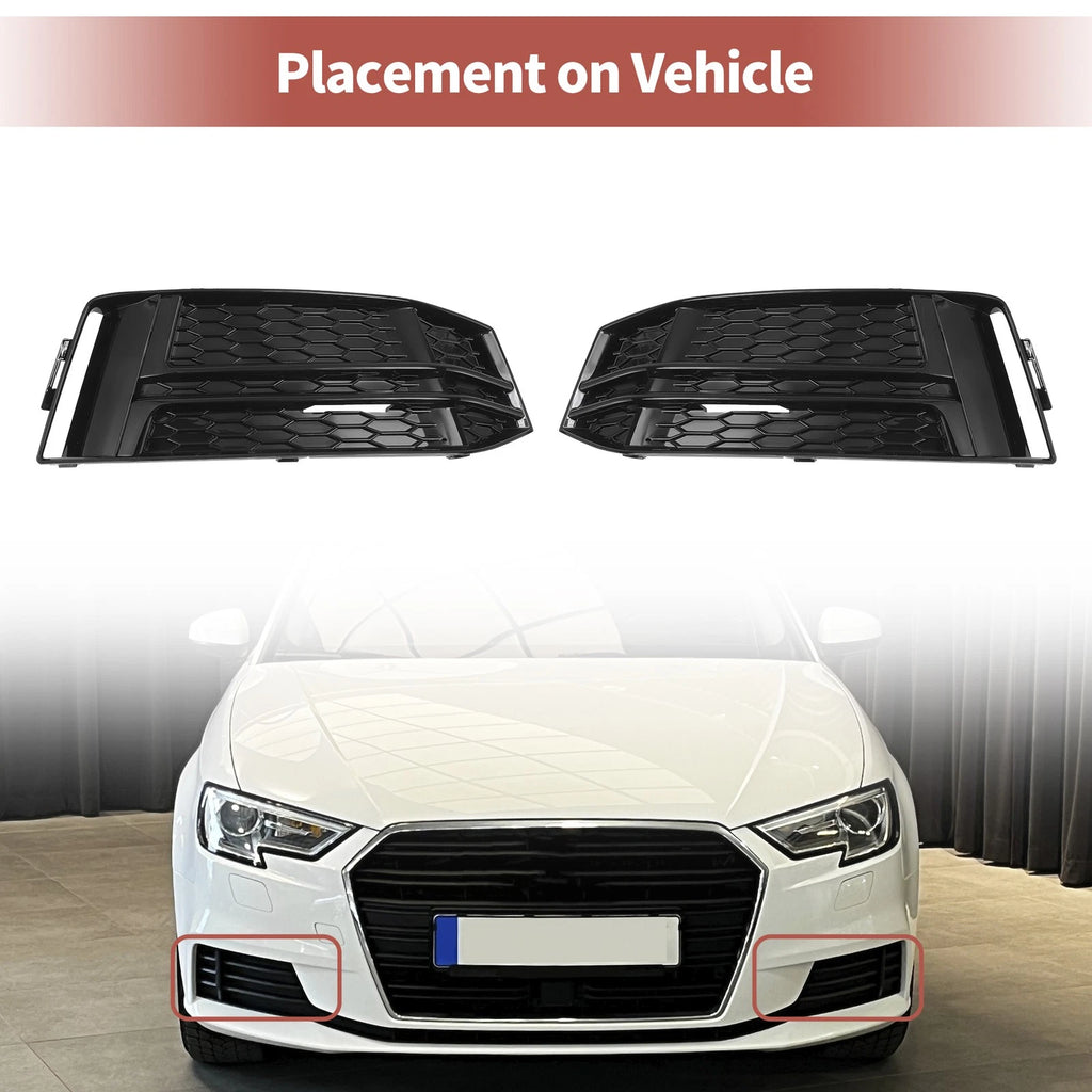 Front Fog Light Grill Pair OEM Replacement for Audi A4 B9 S4 (2016–2024)
