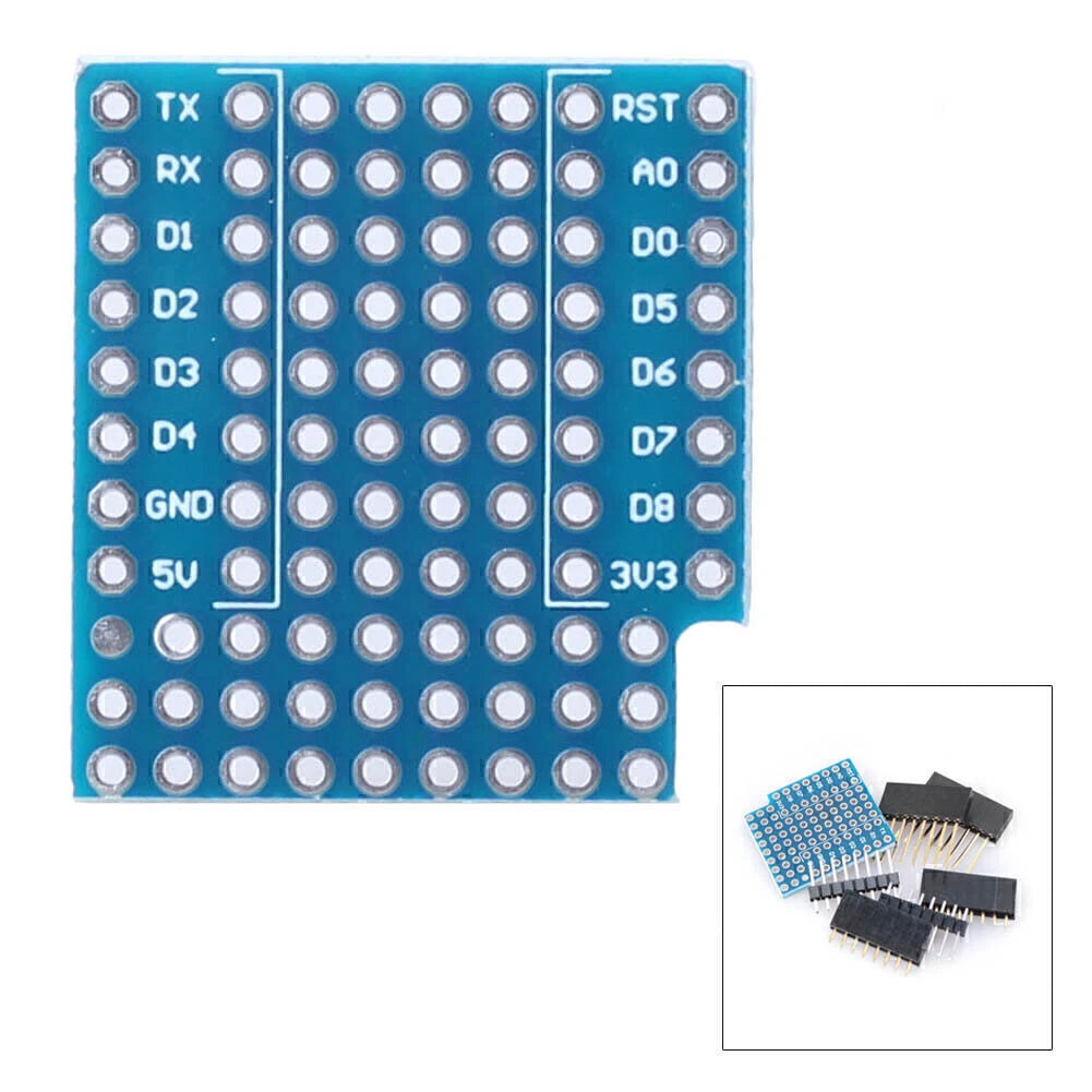 Breadboard Expansion Shield for D1 Mini (Prototype)
