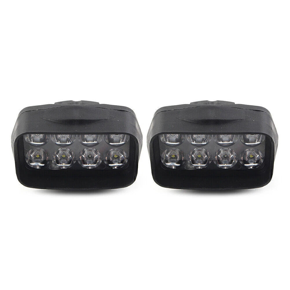 2X 8-LED Motorcycle Headlight Spot Fog Light Bulbs for UTV ATV