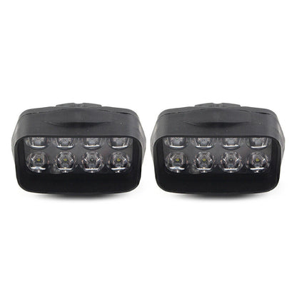 2X 8-LED Motorcycle Headlight Spot Fog Light Bulbs for UTV ATV