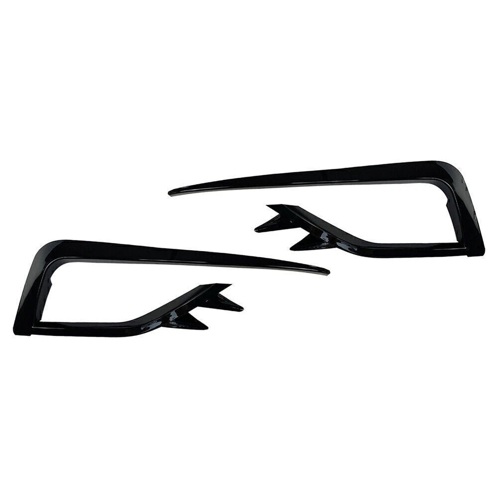 2X ABS Black Fog Light Lamp Cover for VW Golf MK7.5 (2017–2019)