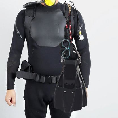 Heavy Duty Scuba Diving Lanyard with Brass Buckle and Quick Release Hook