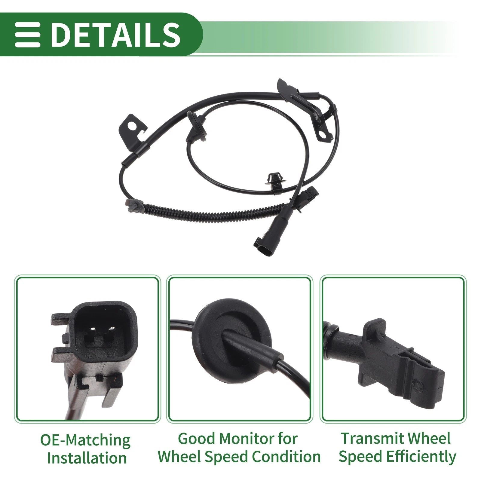 ABS Wheel Speed Sensor No. 5105065AB for Jeep Compass (2007–2017) Rear Left