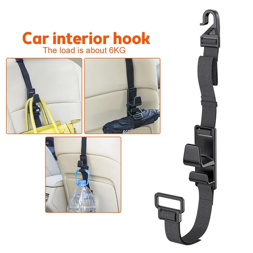 Adjustable Seat Back Hook for Car Storage Essentials