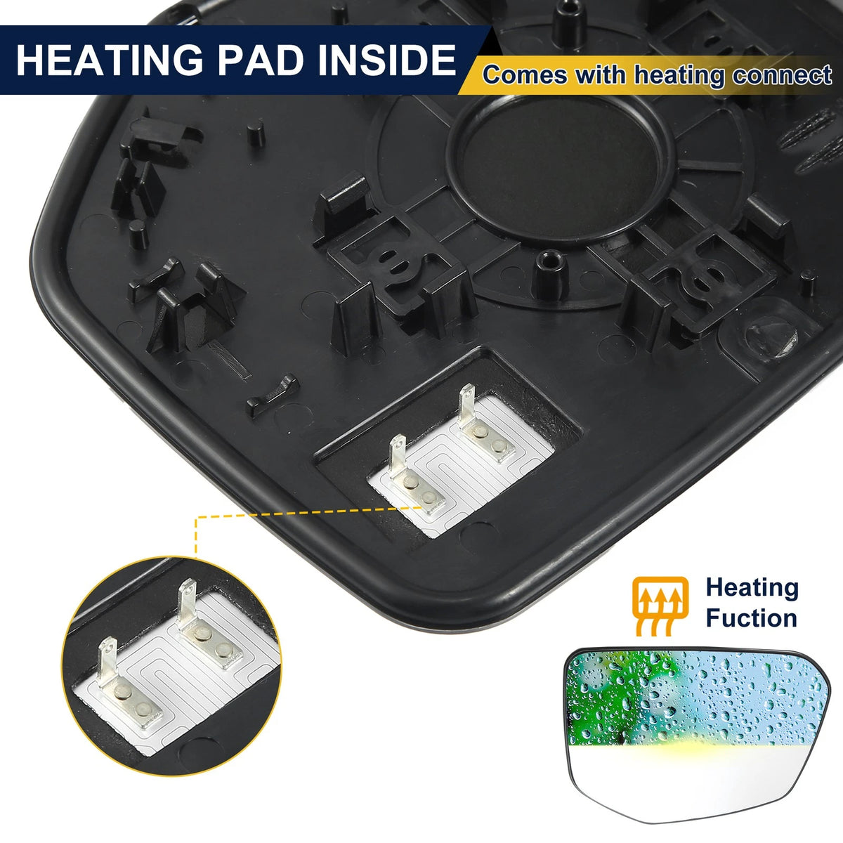 Heated Rearview Right Passenger Side Mirror Glass 76253TEAT01 for Honda