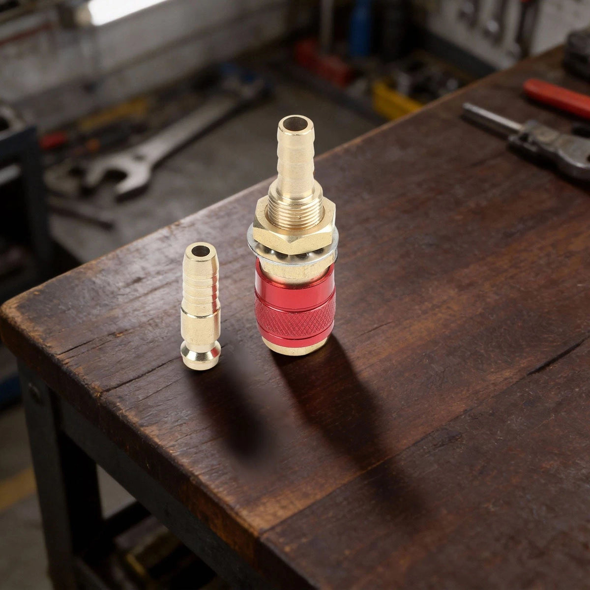 Brass Gas and Water Connectors for 8mm Tubes (Welding Application Ready)