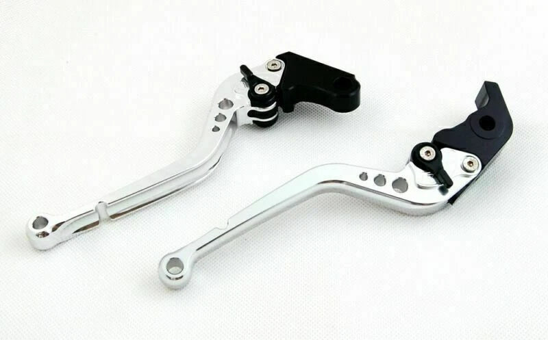 Long Brake Clutch Levers for Kawasaki ZX636R ZX6RR (2005–2006) Silver T9