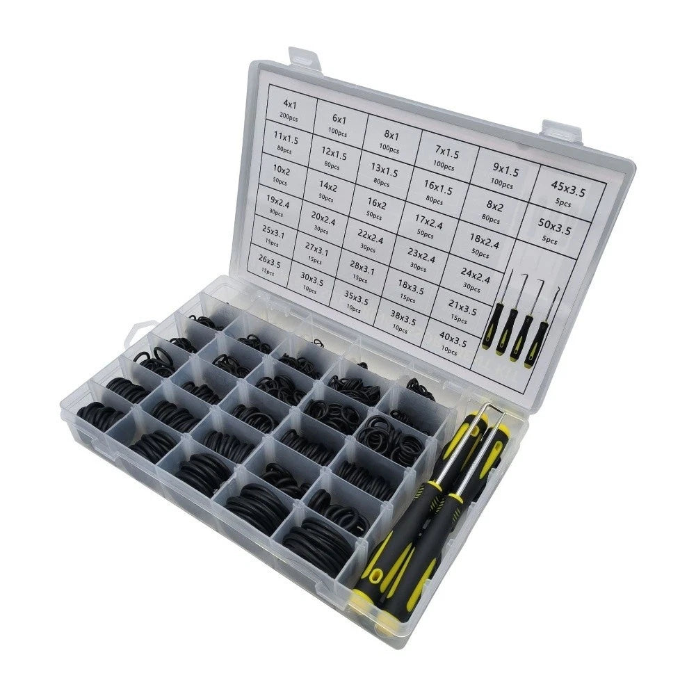 O-Ring Kit 32 Sizes for Automotive Repairs (Nitrile Rubber)