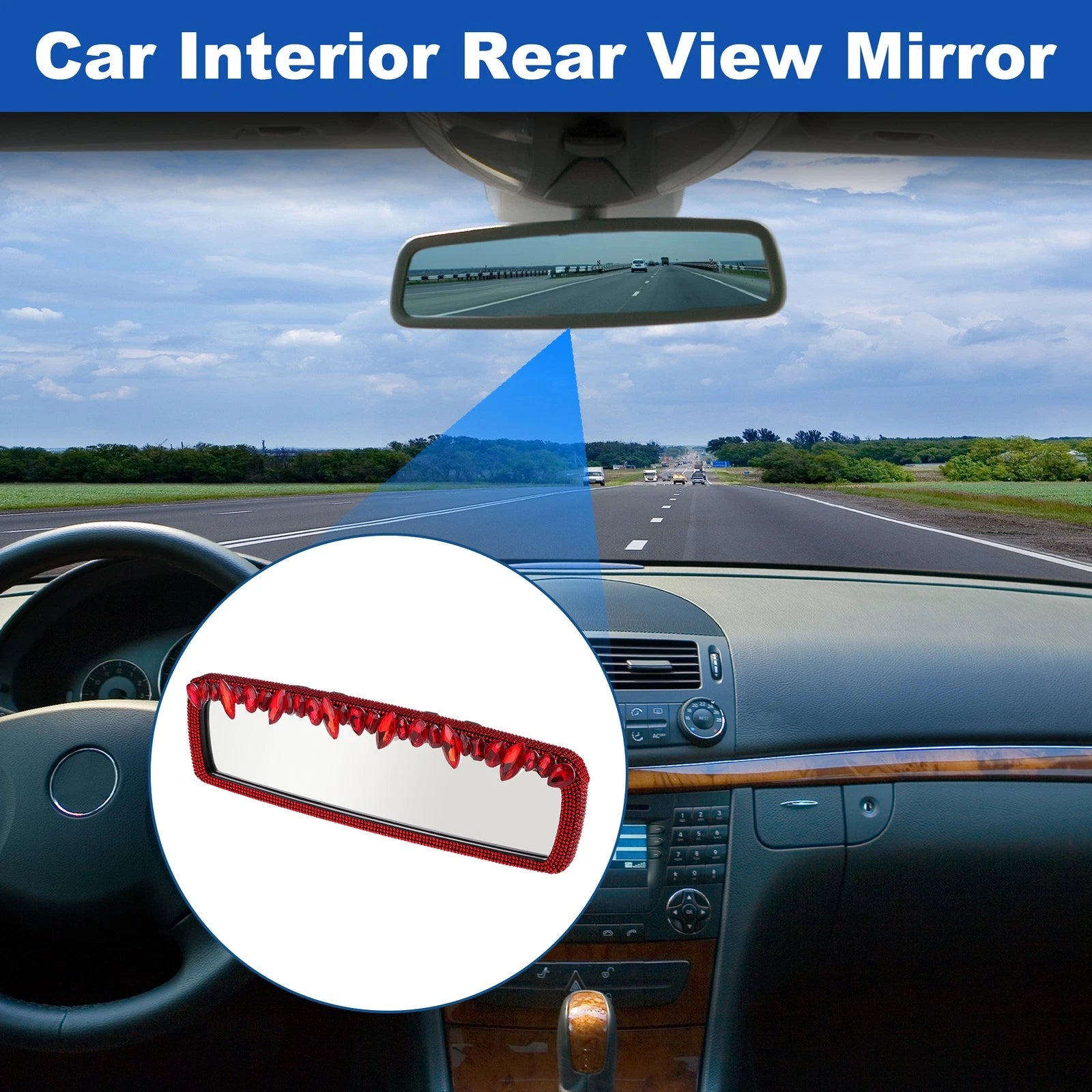 Interior Rearview Mirror Back Clip for Universal Fit (10.94x2.95")