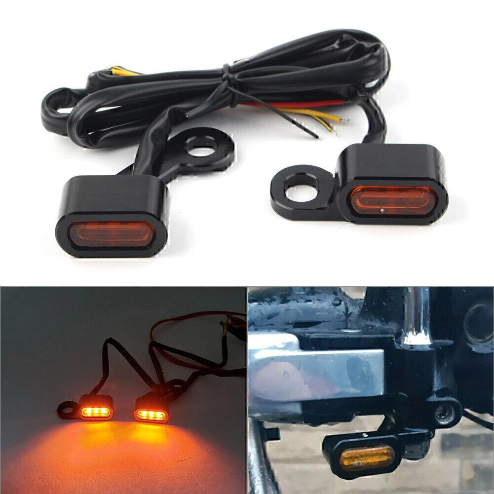 2x Moto Amber Turn Signal Indicator For Harley Touring Electra Glide 2009-17