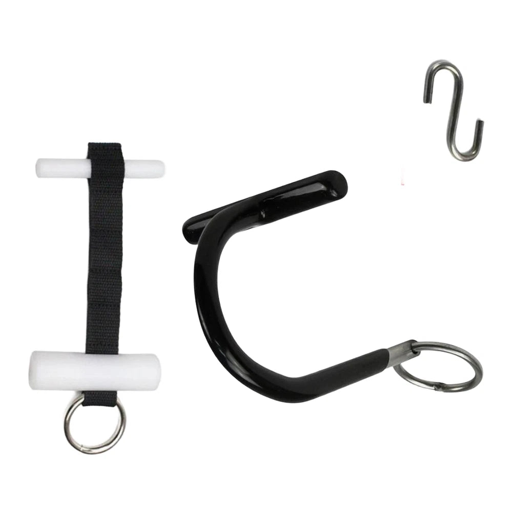 Vehicle Dent Pulling Kit Featuring Black Hanger S Hook Nylon Strap White Rod