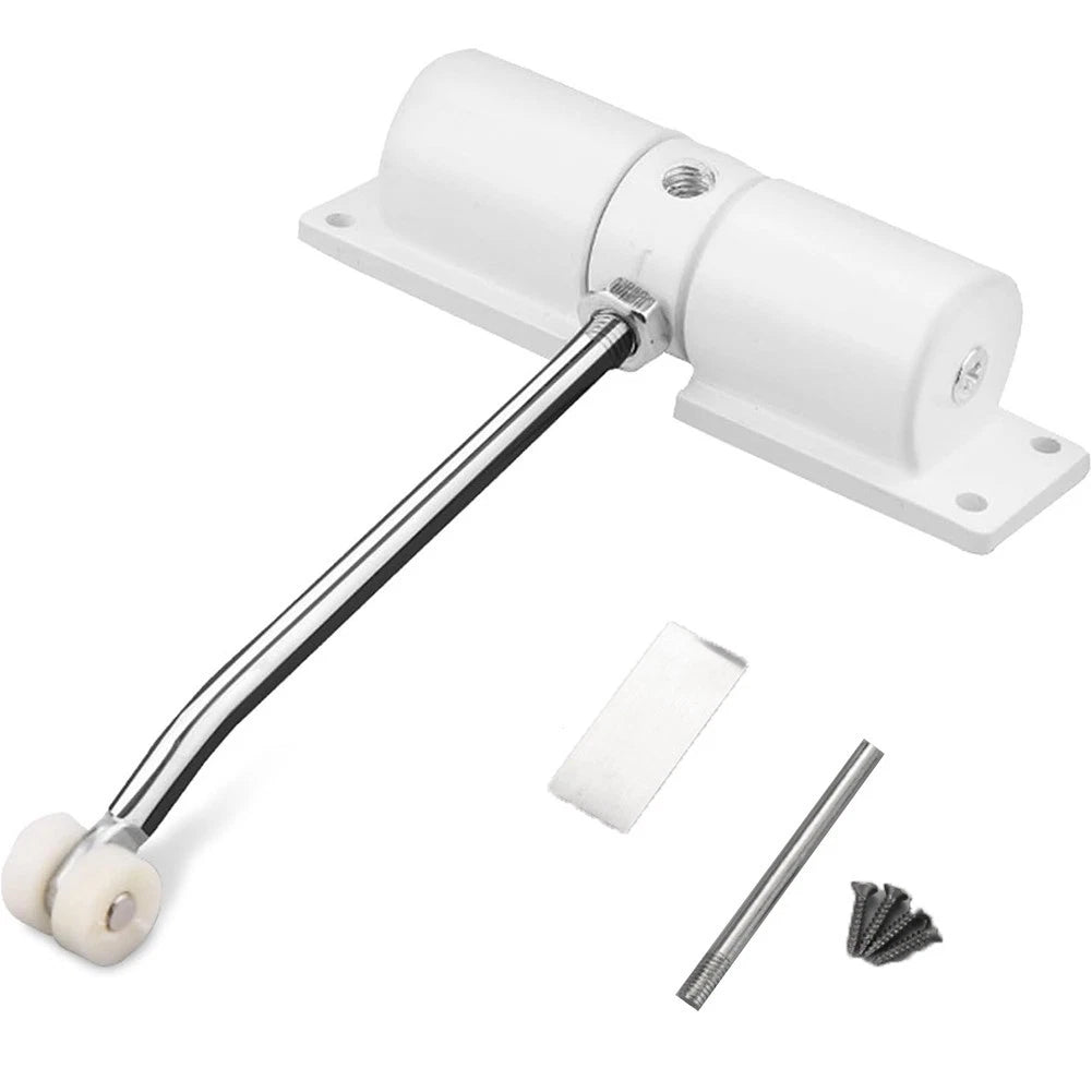 Automatic Spring Door Closer for Wood and Metal Doors (Adjustable Tension)