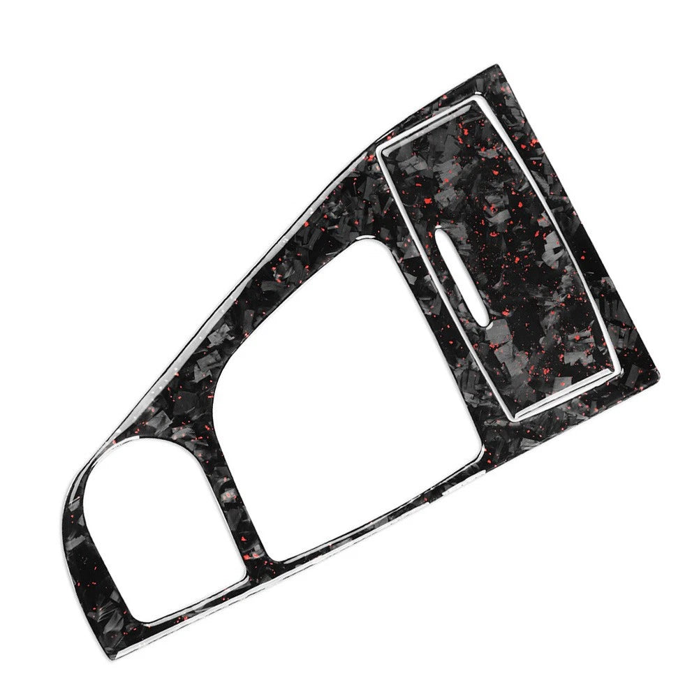 Forged Red Console Gear Shift Panel Trim for Infiniti Q50 Q60 (2014–2024)