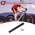 Bicycle Wheel Spokes Set 229mm 304 Stainless for 13G Black (Qty 20)
