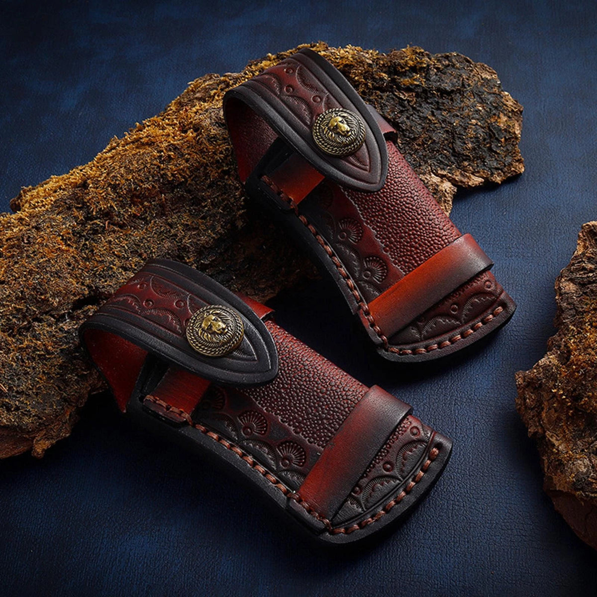 Leather Knife Sheath for Folding Knife Pocket Knife (4")