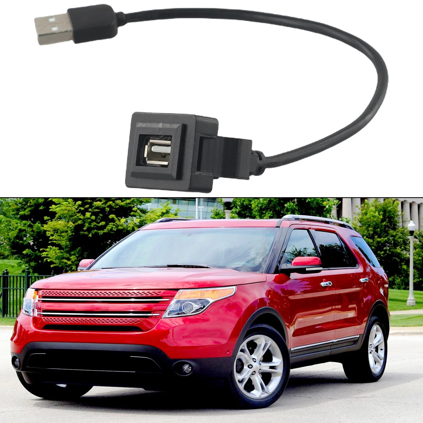 USB Extension Cable Adapter for Toyota Car Dashboard