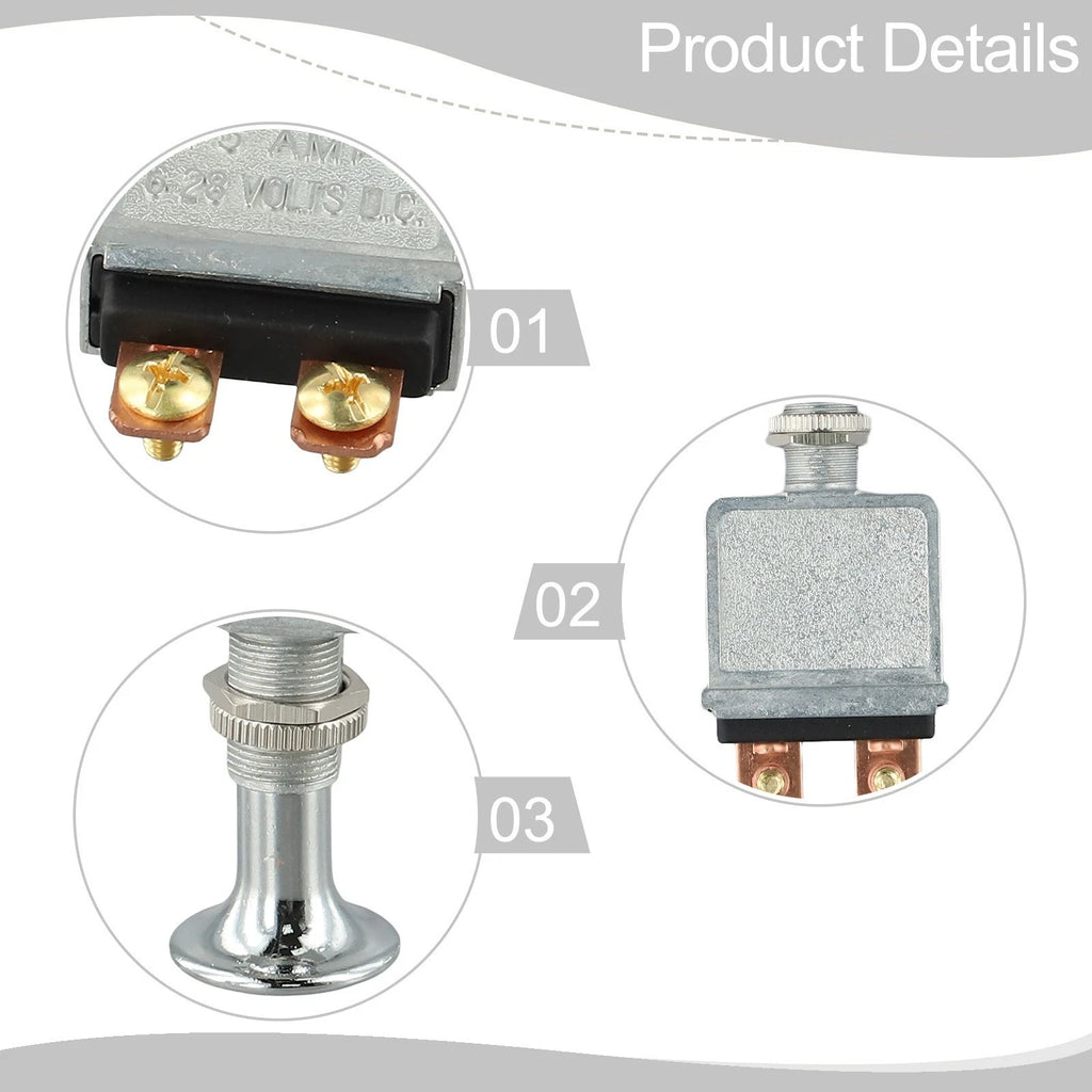 Heavy Duty Chrome Push Pull Switch for Marine Applications