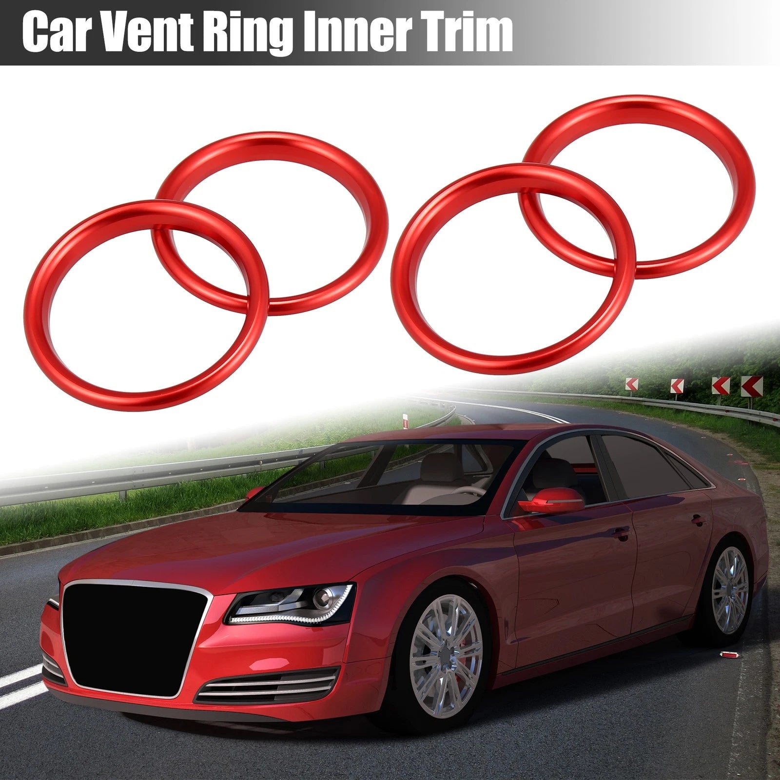Air Vent Ring Decoration Cover Kit for Audi A3 (2013–2021)