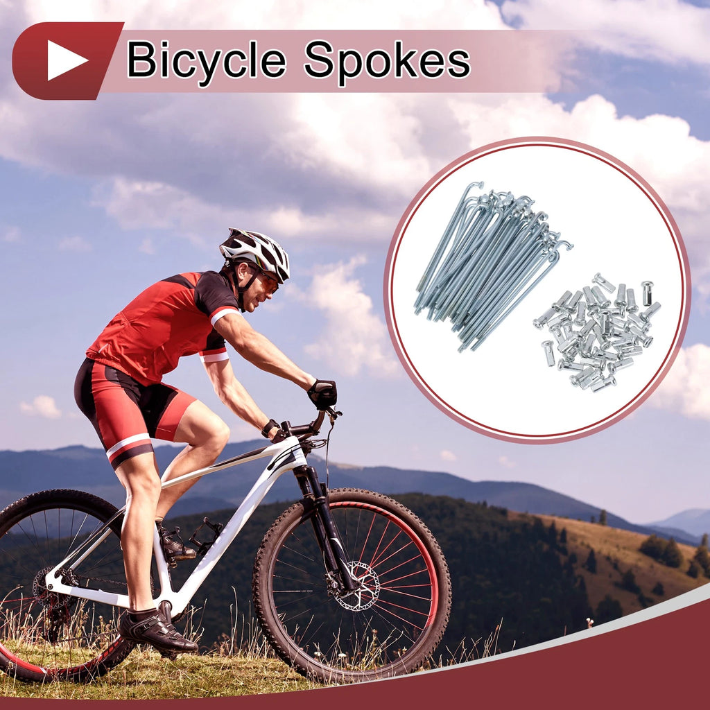 36 Set Bicycle Spokes 69mm Steel Galvanized for 12G Bike Wheels