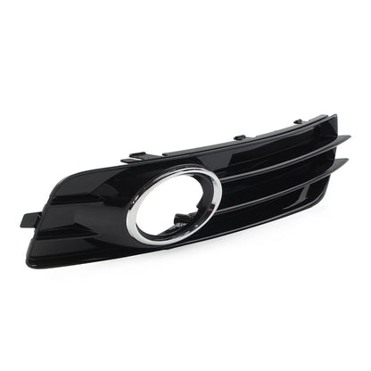 Front Bumper Fog Light Grille Cover with Chrome Ring for Audi A3 8P (2009–2012)