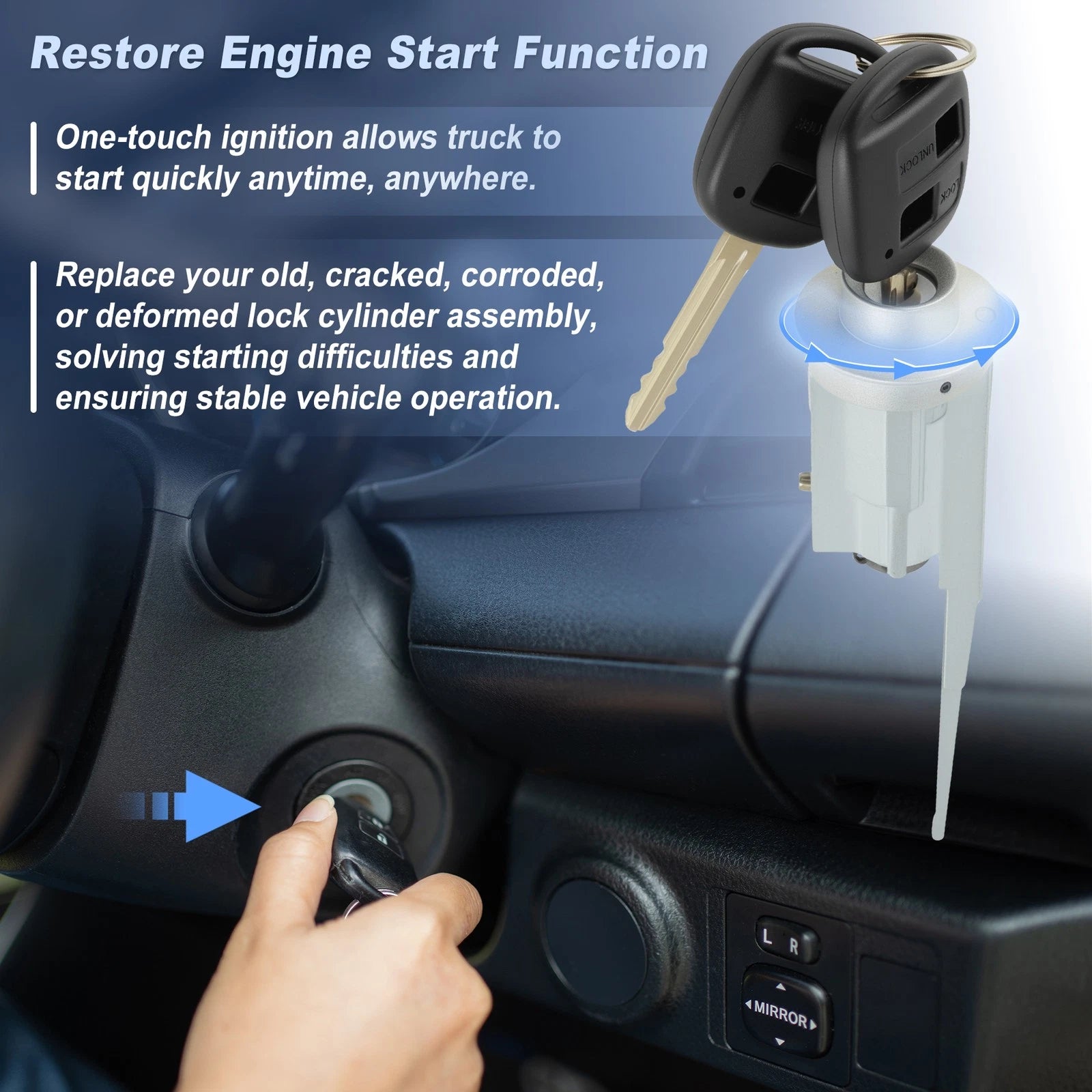 Ignition Lock Cylinder Switch 690570E010 with 2 Keys for Lexus RX330 (2004–2006)
