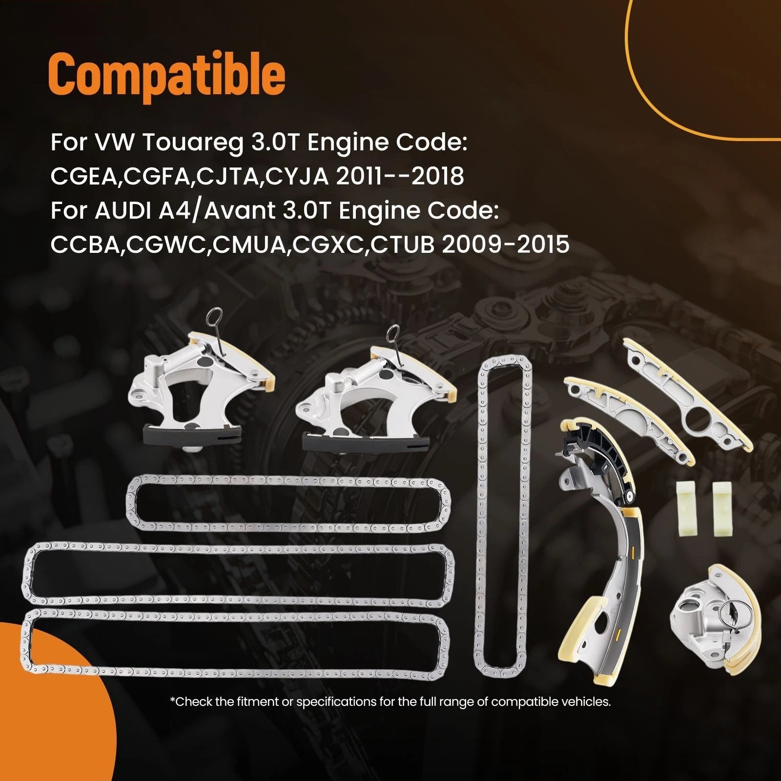 Engine Timing Chain Kit for Audi A7 Q5 3.0T (2013–2017) 06E109507C