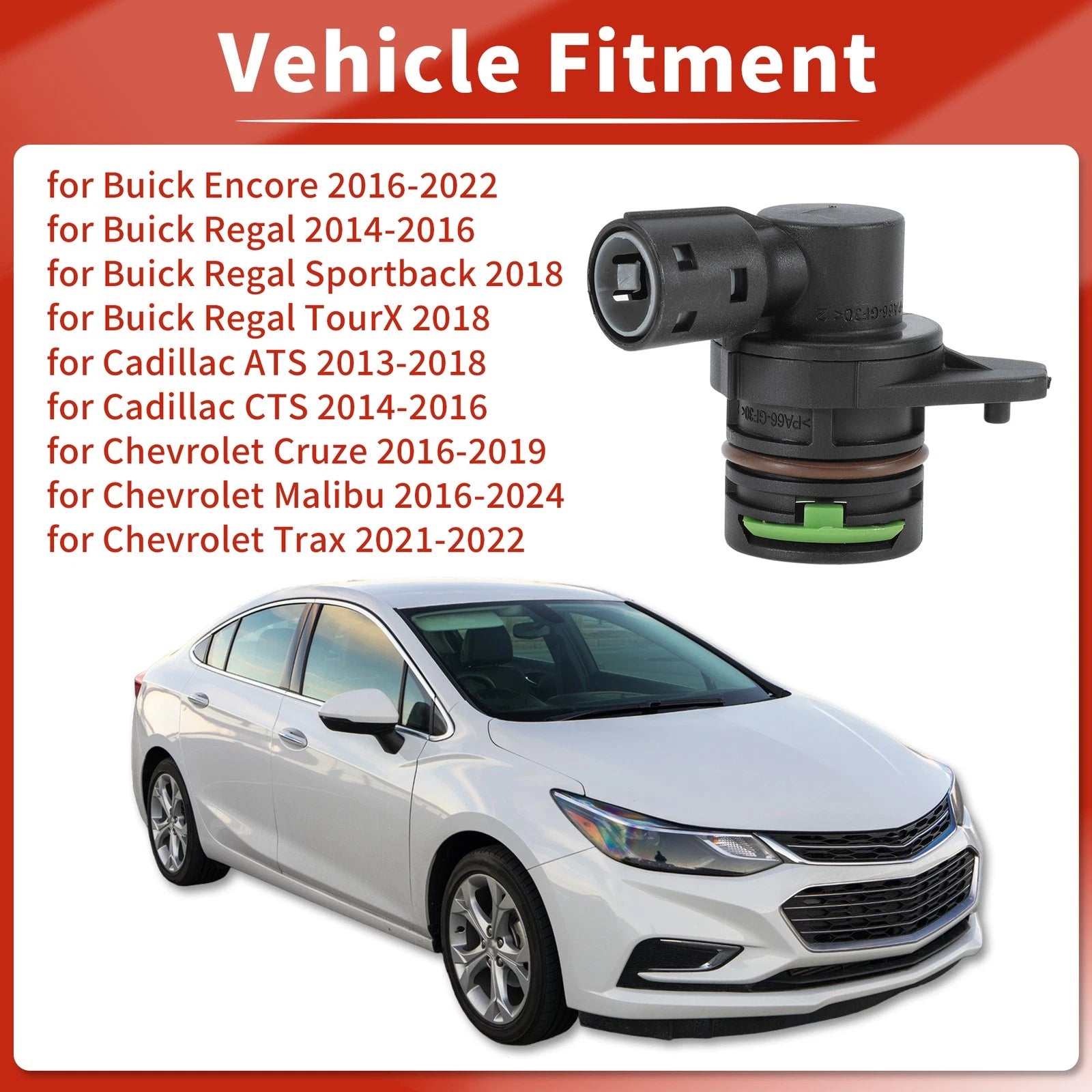 PCV Valve Replacement for Chevrolet Cruze Malibu for Cadillac Buick (2009–2019)